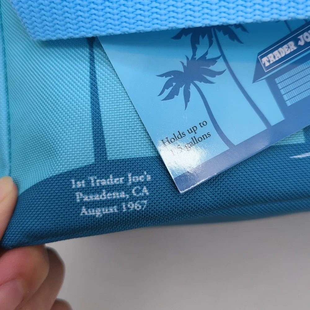 Trader Joe's Mini Insulated Bag Tote Blue 2025 Limited Edition Lunch Box Pail